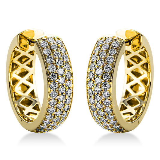 Hoop earrings 18 kt gold