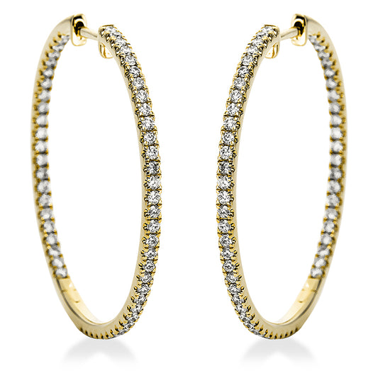 Hoop earrings 18 kt gold