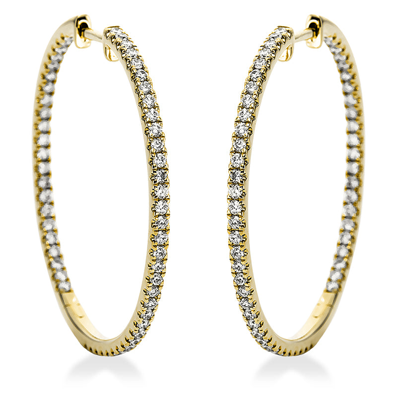 Hoop earrings 18 kt gold