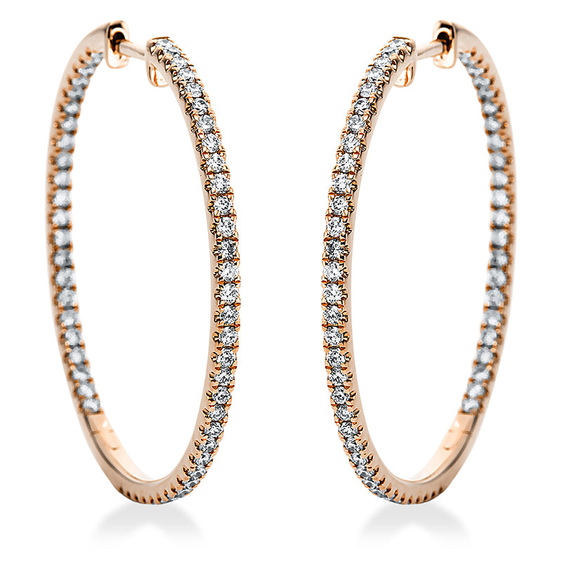 Hoop earrings 18 kt gold