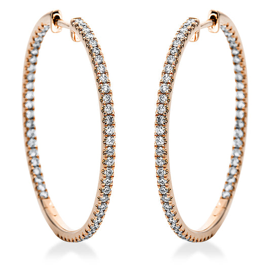 Hoop earrings 18 kt gold