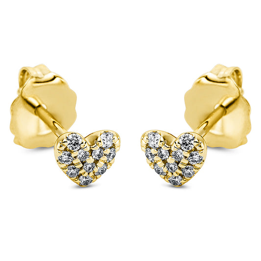 Ear studs 18 kt GG heart