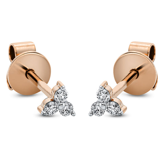 Ear studs 18 kt RG+WG