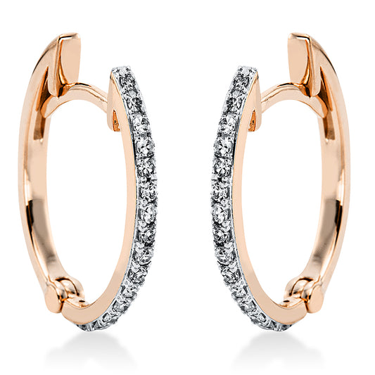 Hoop earrings 18 kt RG+WG