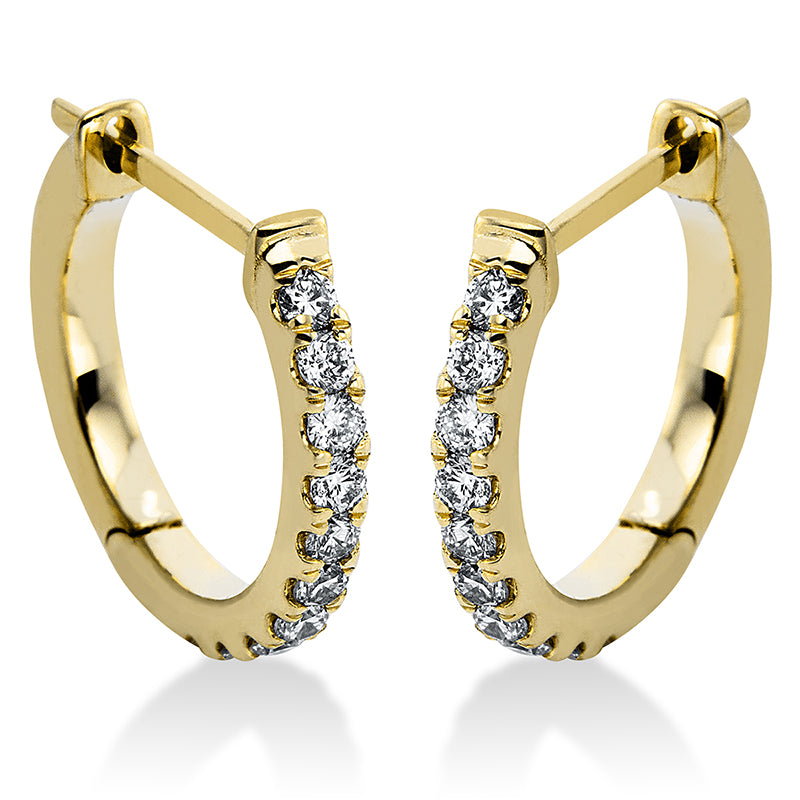 Hoop earrings 18 kt gold