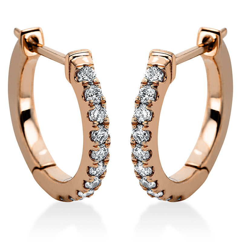 Hoop earrings 18 kt gold