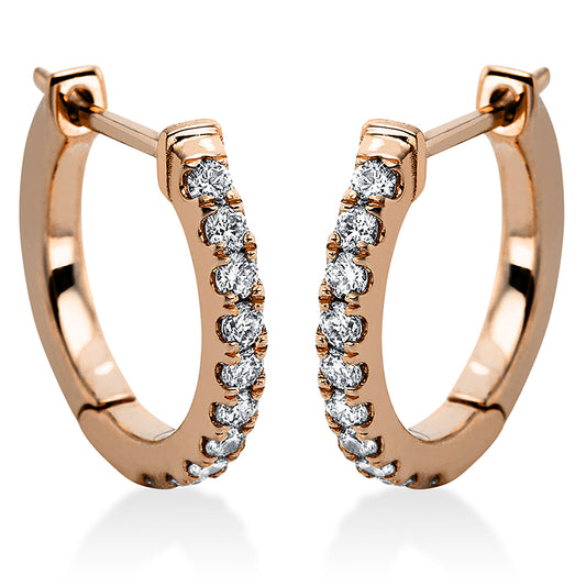 Hoop earrings 18 kt gold