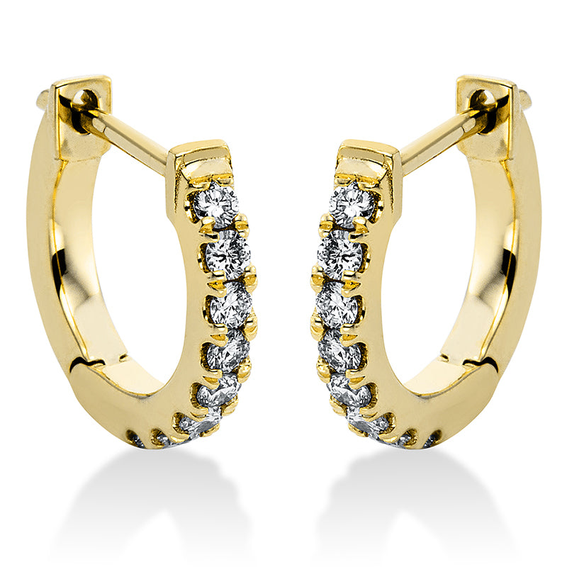 Hoop earrings 18 kt gold