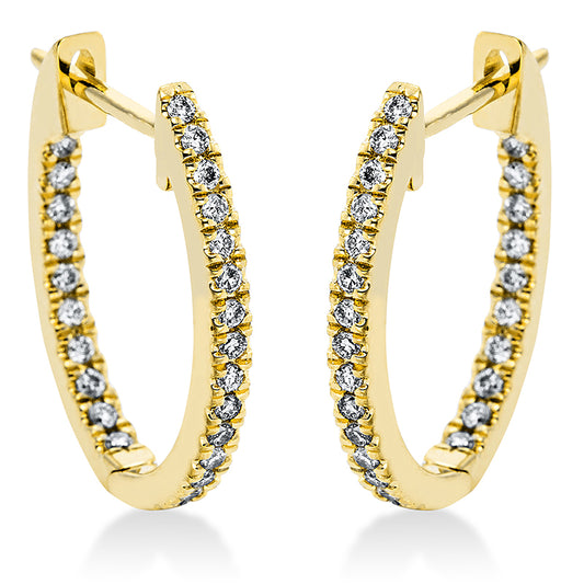 Hoop earrings 18 kt gold