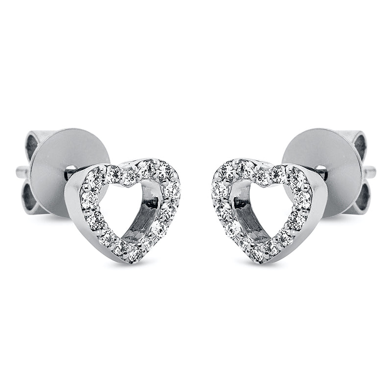 Ear studs 18 kt WG heart