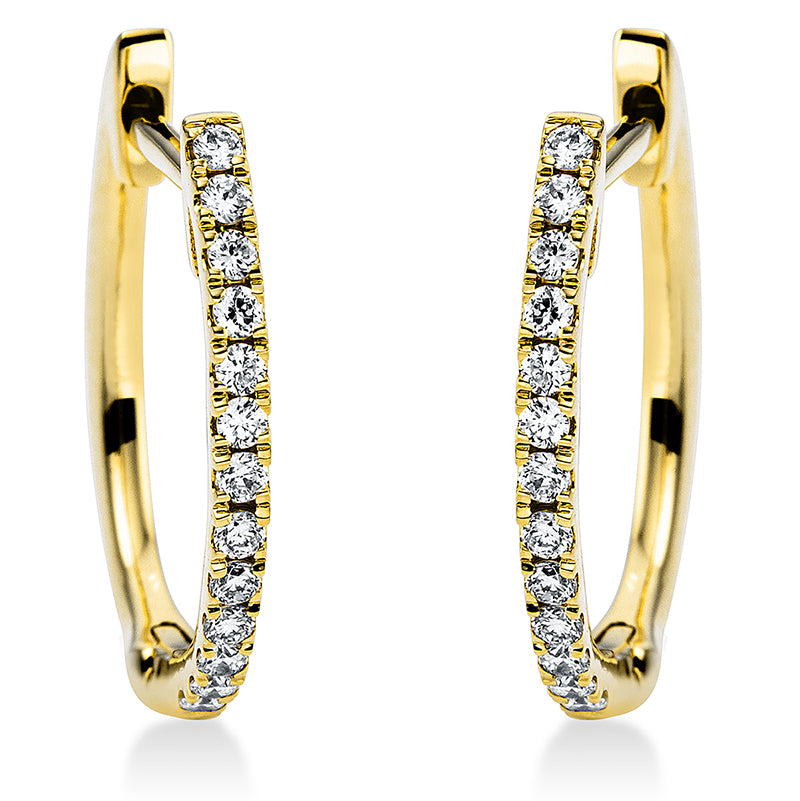 Hoop earrings 18 kt gold