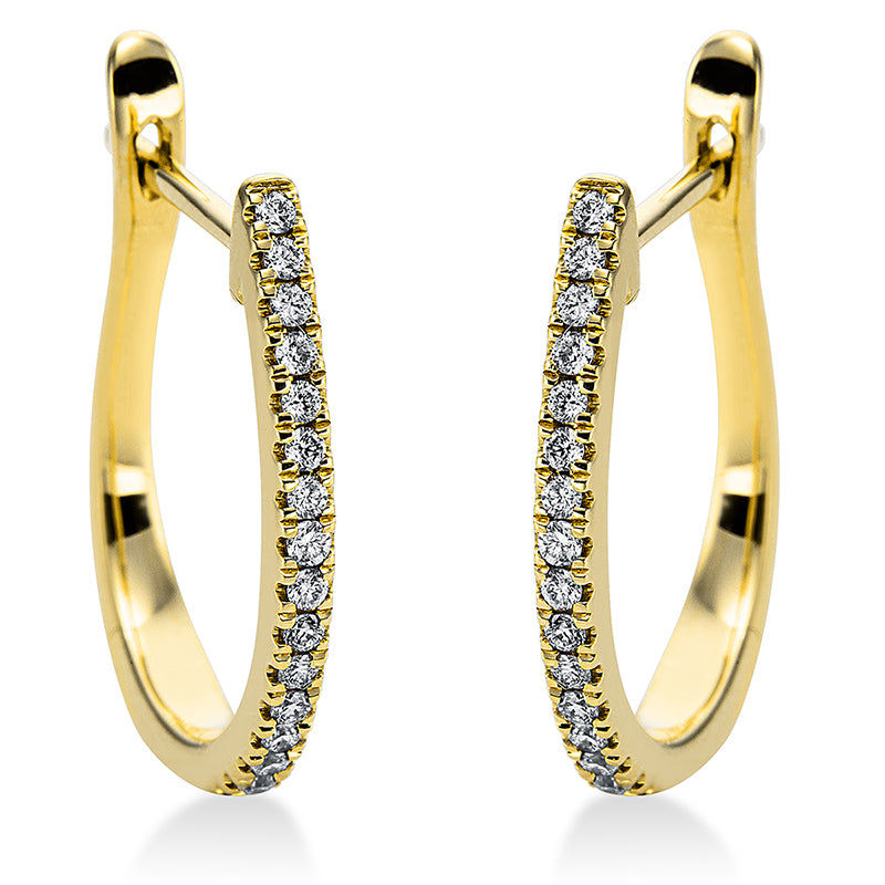 Hoop earrings 18 kt gold