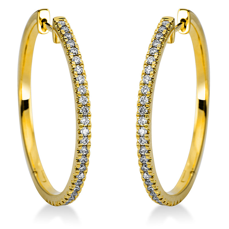 Hoop earrings 18 kt gold