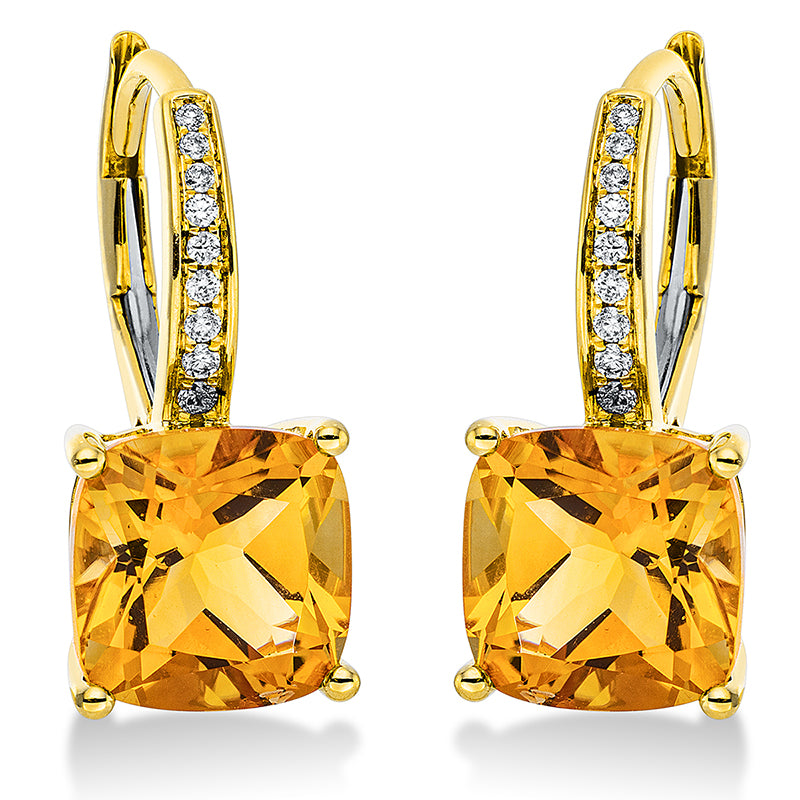 Earrings 4 prongs 18 kt gold