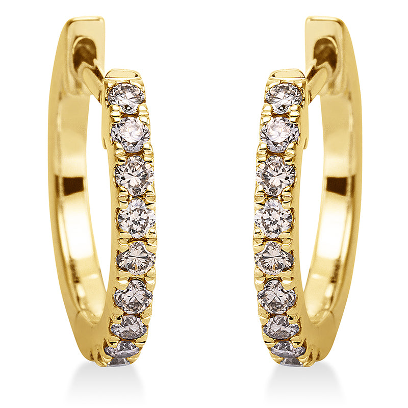 Hoop earrings 18 kt gold