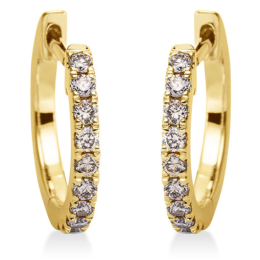 Hoop earrings 18 kt gold