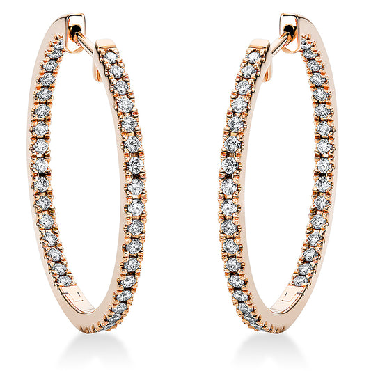 Hoop earrings 18 kt gold