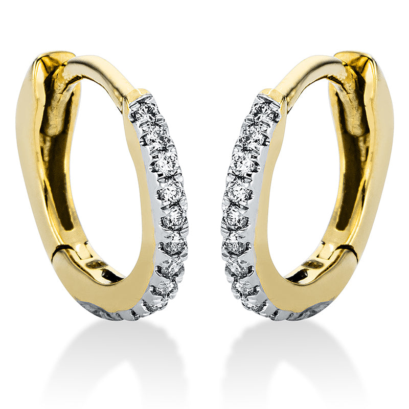 Hoop earrings 18 kt gold