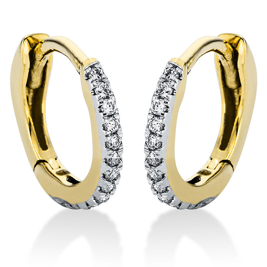 Hoop earrings 18 kt gold