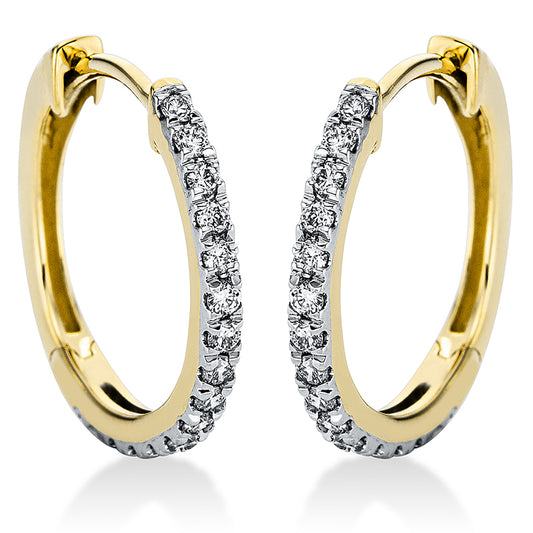 Hoop earrings 18 kt gold