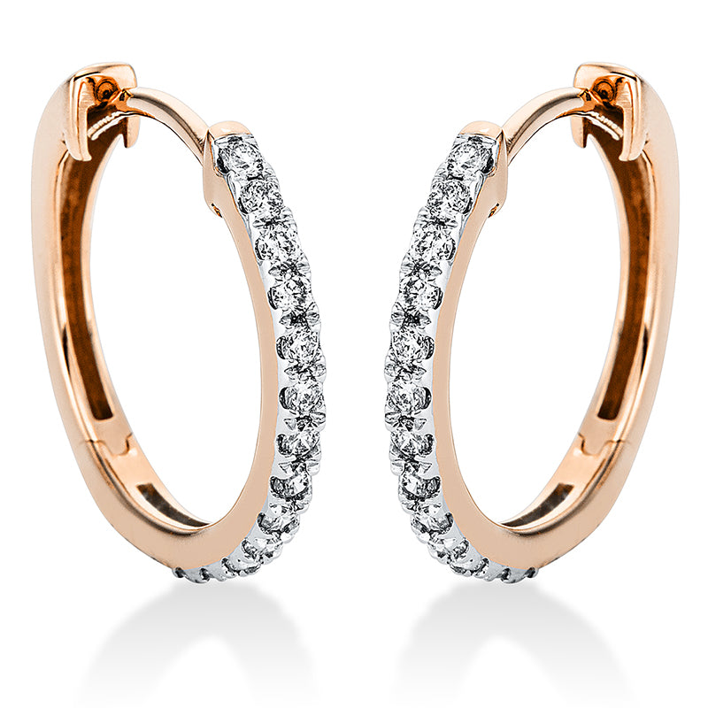 Hoop earrings 18 kt gold