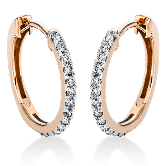 Hoop earrings 18 kt gold