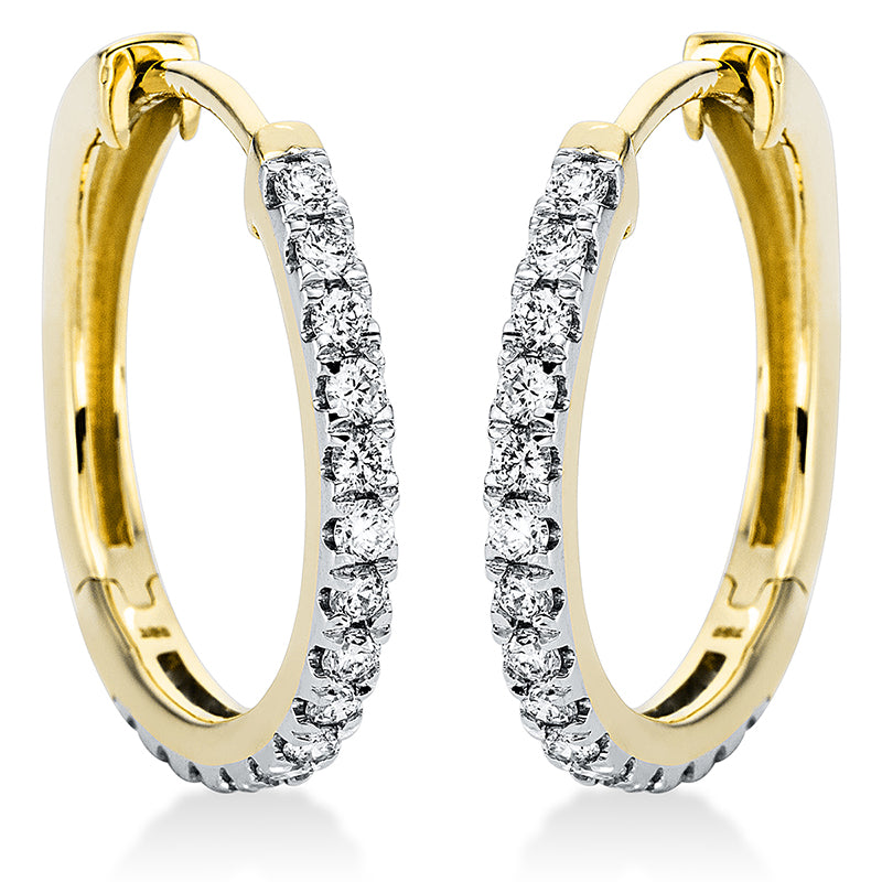 Hoop earrings 18 kt gold