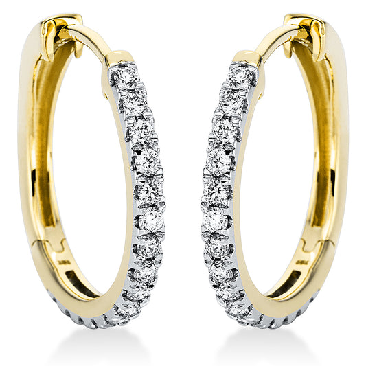 Hoop earrings 18 kt gold