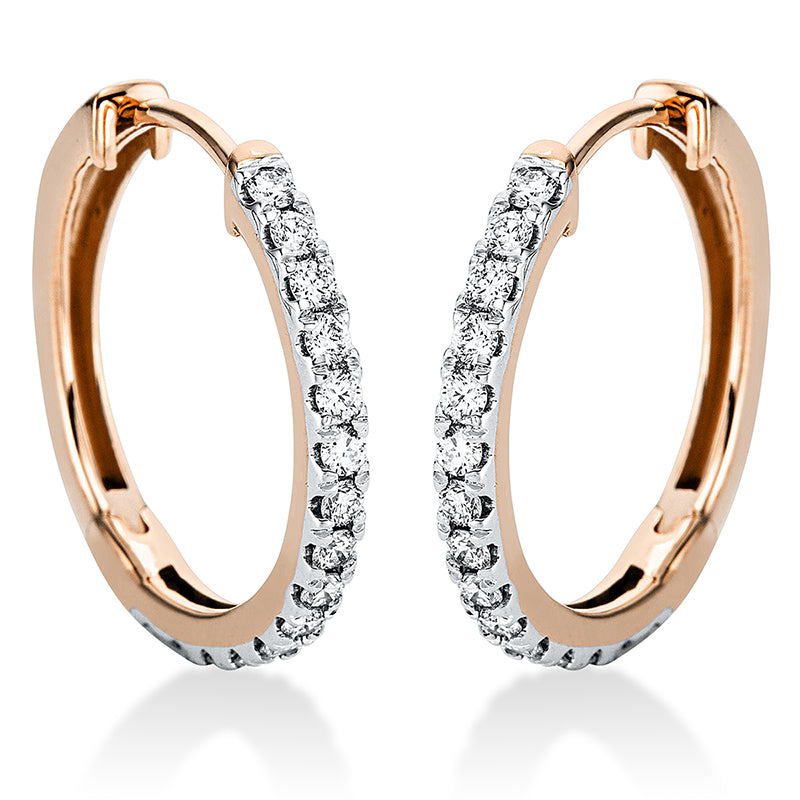 Hoop earrings 18 kt gold