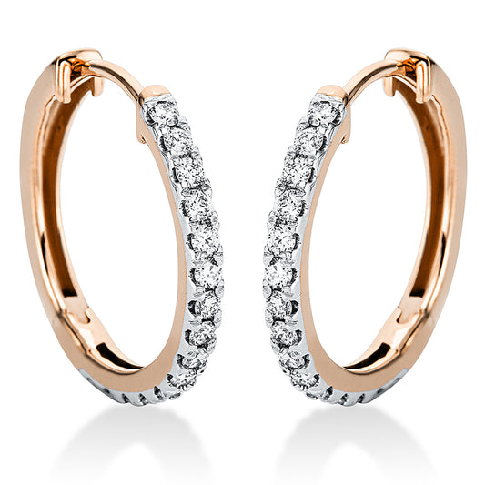 Hoop earrings 18 kt gold