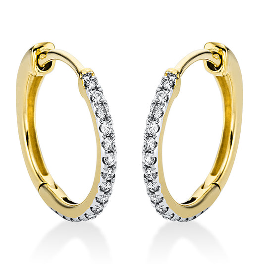 Hoop earrings 18 kt gold