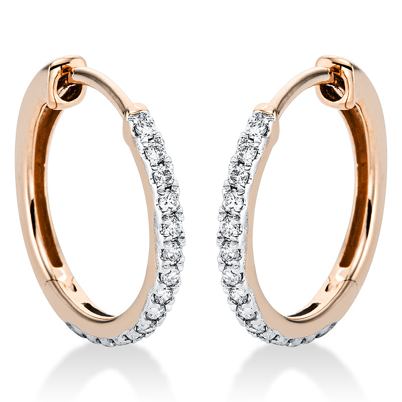 Hoop earrings 18 kt gold