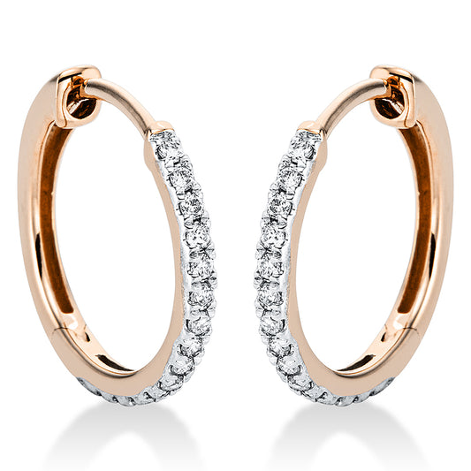 Hoop earrings 18 kt gold