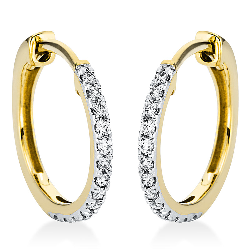 Hoop earrings 18 kt gold