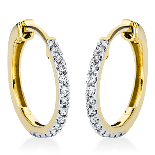 Hoop earrings 18 kt gold