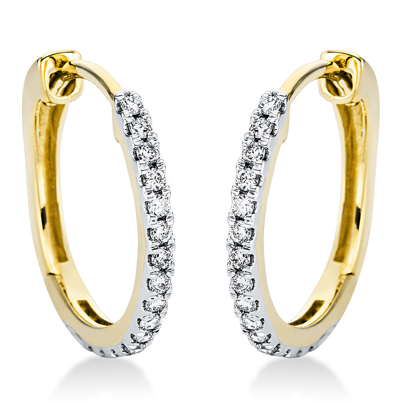 Hoop earrings 18 kt gold