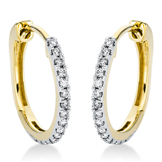 Hoop earrings 18 kt gold