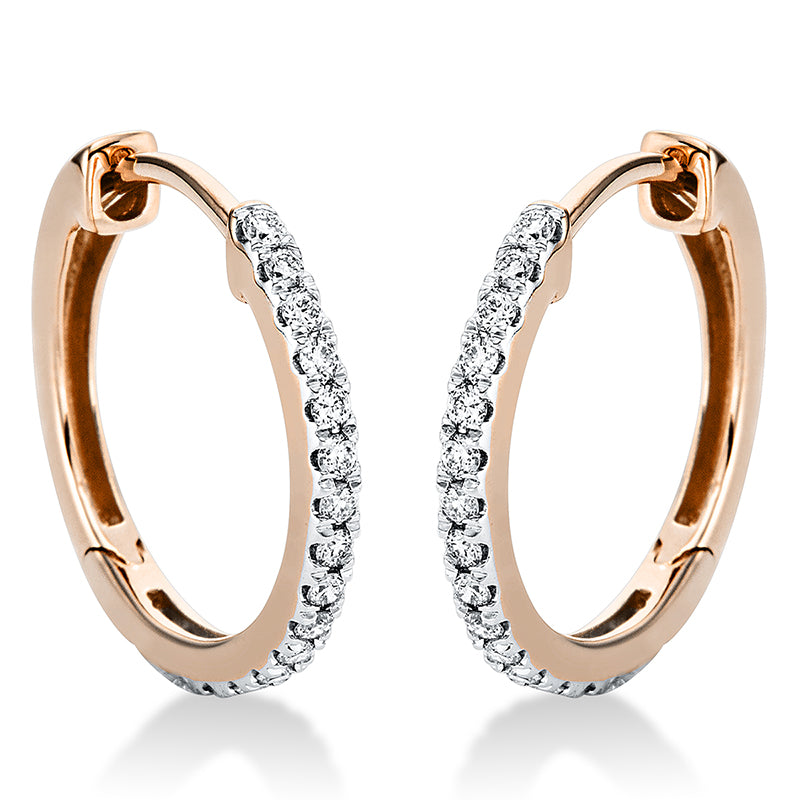 Hoop earrings 18 kt gold