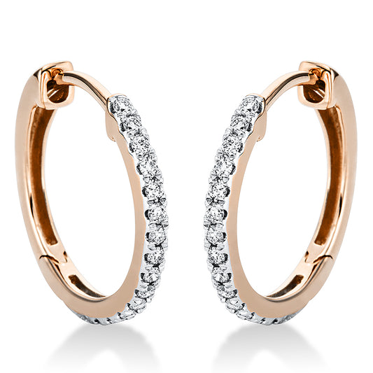 Hoop earrings 18 kt gold