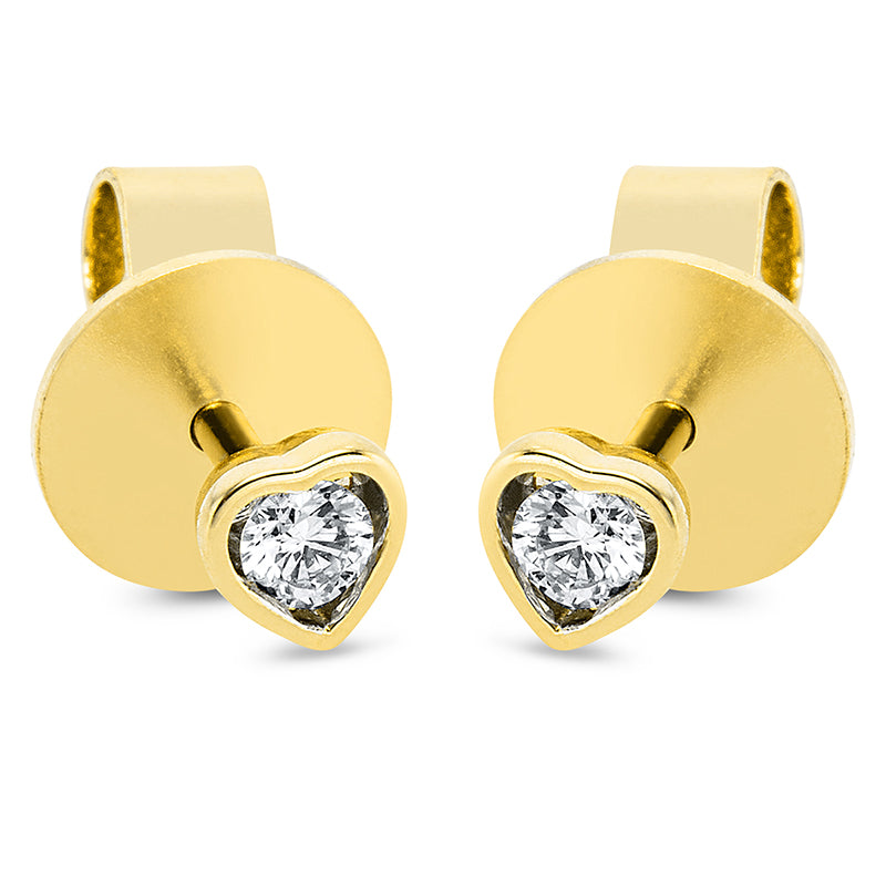 Ear studs 18 kt GG heart