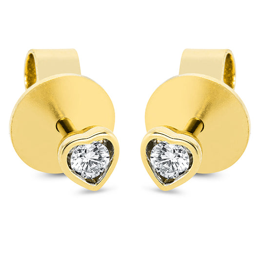 Ear studs 18 kt GG heart