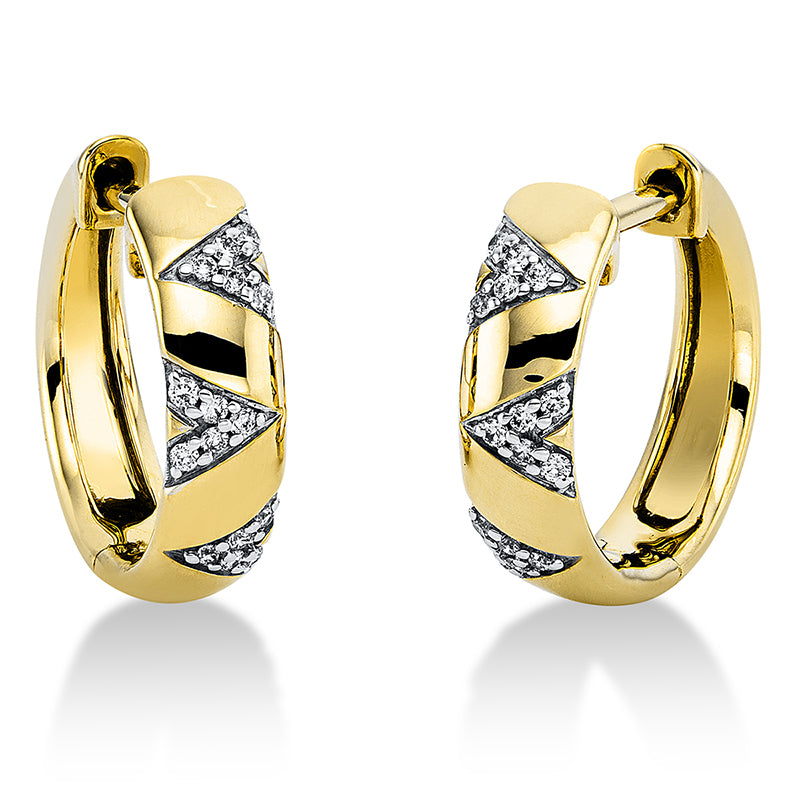 Hoop earrings 18 kt gold