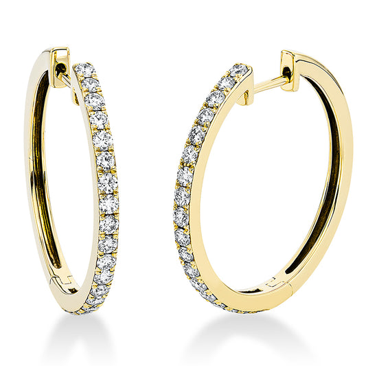 Hoop earrings 18 kt gold