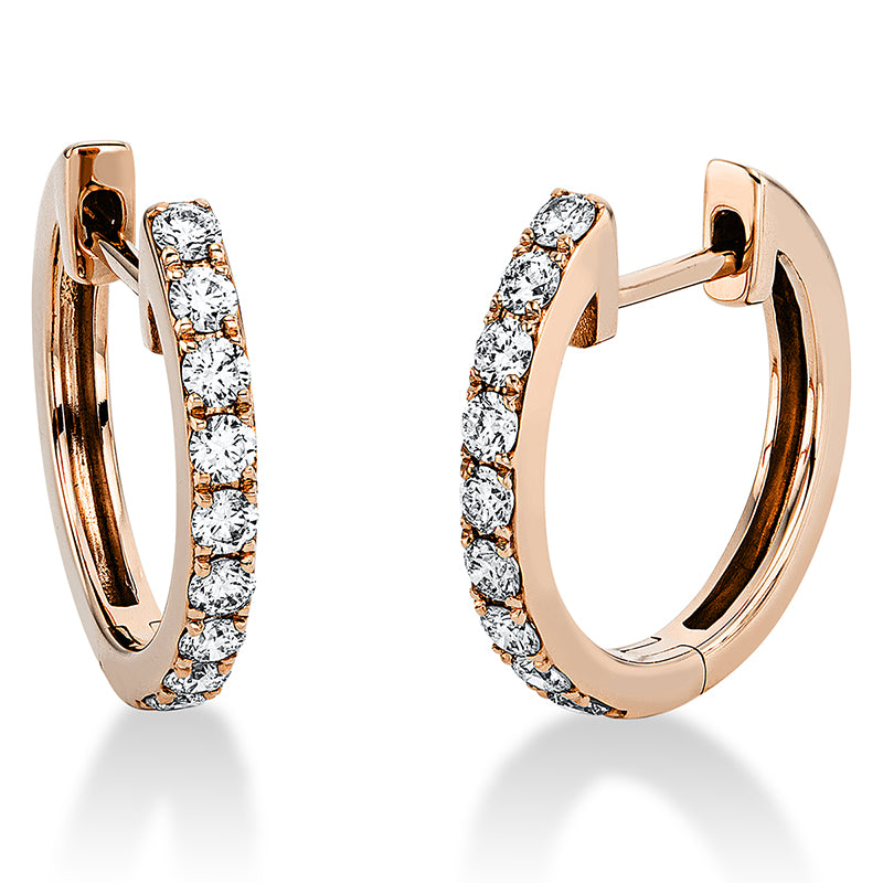 Hoop earrings 18 kt gold