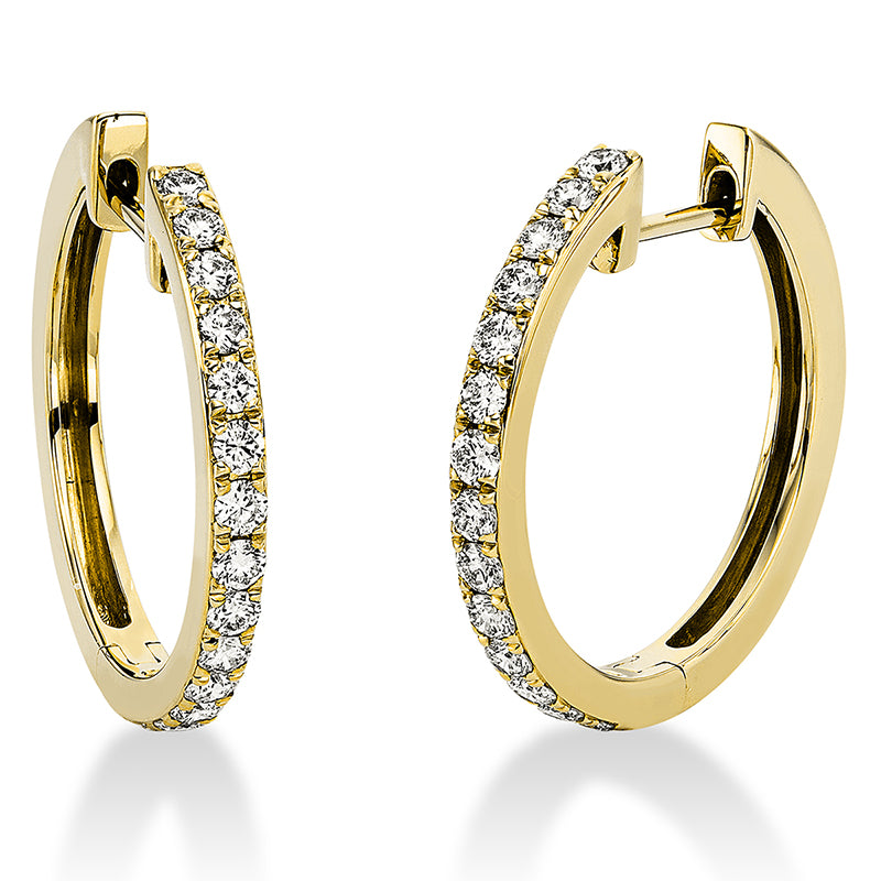 Hoop earrings 18 kt gold