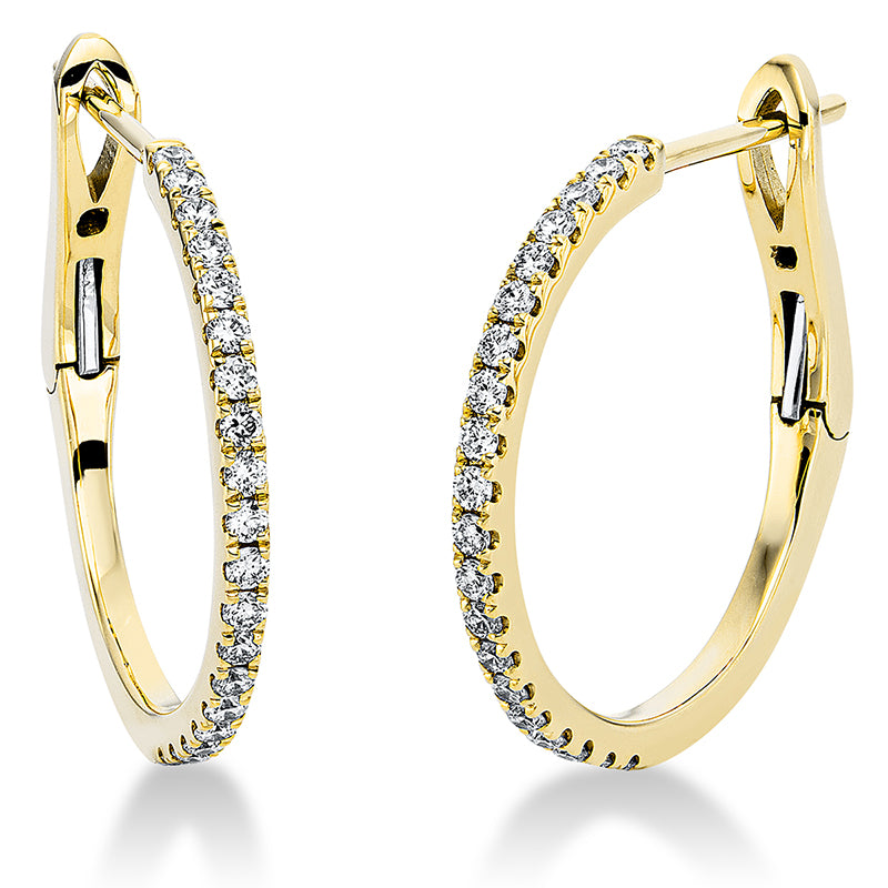 Hoop earrings 18 kt gold