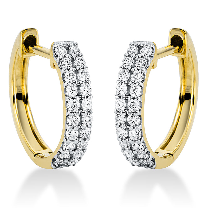 Hoop earrings 18 kt gold