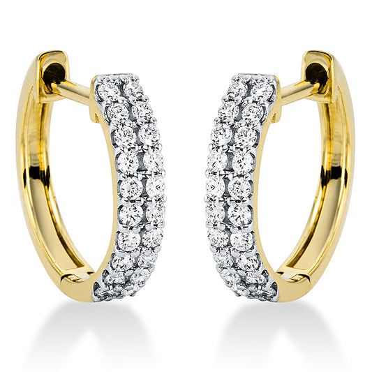 Hoop earrings 18 kt gold