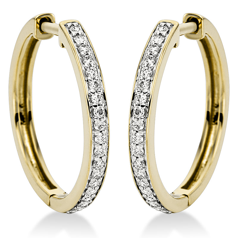 Hoop earrings 18 kt gold