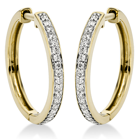 Hoop earrings 18 kt gold